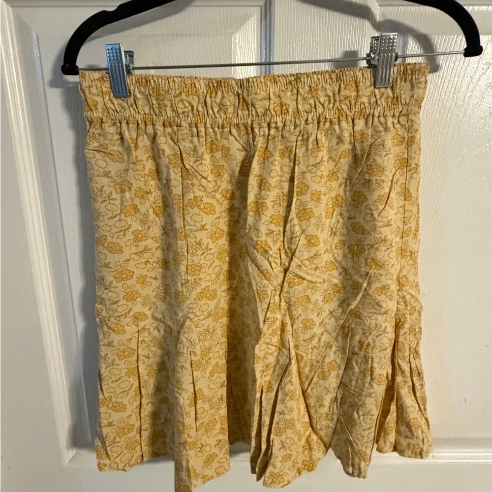 Madewell Yellow Floral Skirt